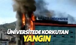 Avrasya Üniversitesi'nde korkutan yangın