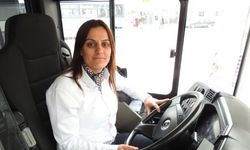 Çorum'un tek kadın halk otobüsü şoförü görevine başladı